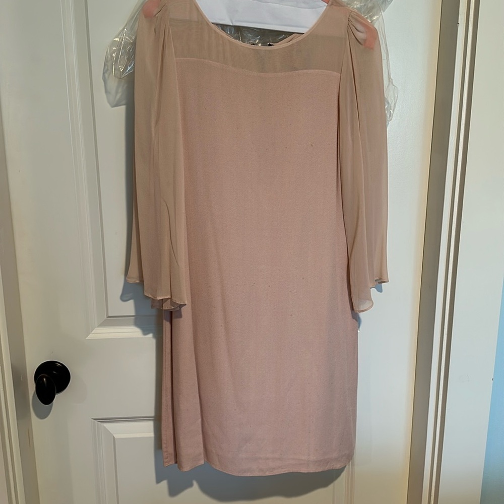 Alice and Olivia blush pink silk dress
